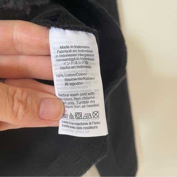 Madewell Texture & Thread Black Tie Front Cropped Top M - Picture 6 of 6